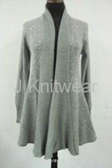 Sequins and Beading Embellished Angora Sweater