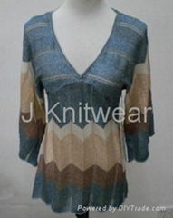 Summer Zigzag Knit Silk Knitwear