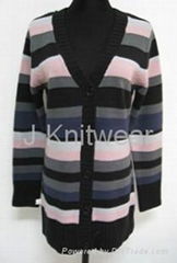 Lady Stripe Knit Alpaca Sweater