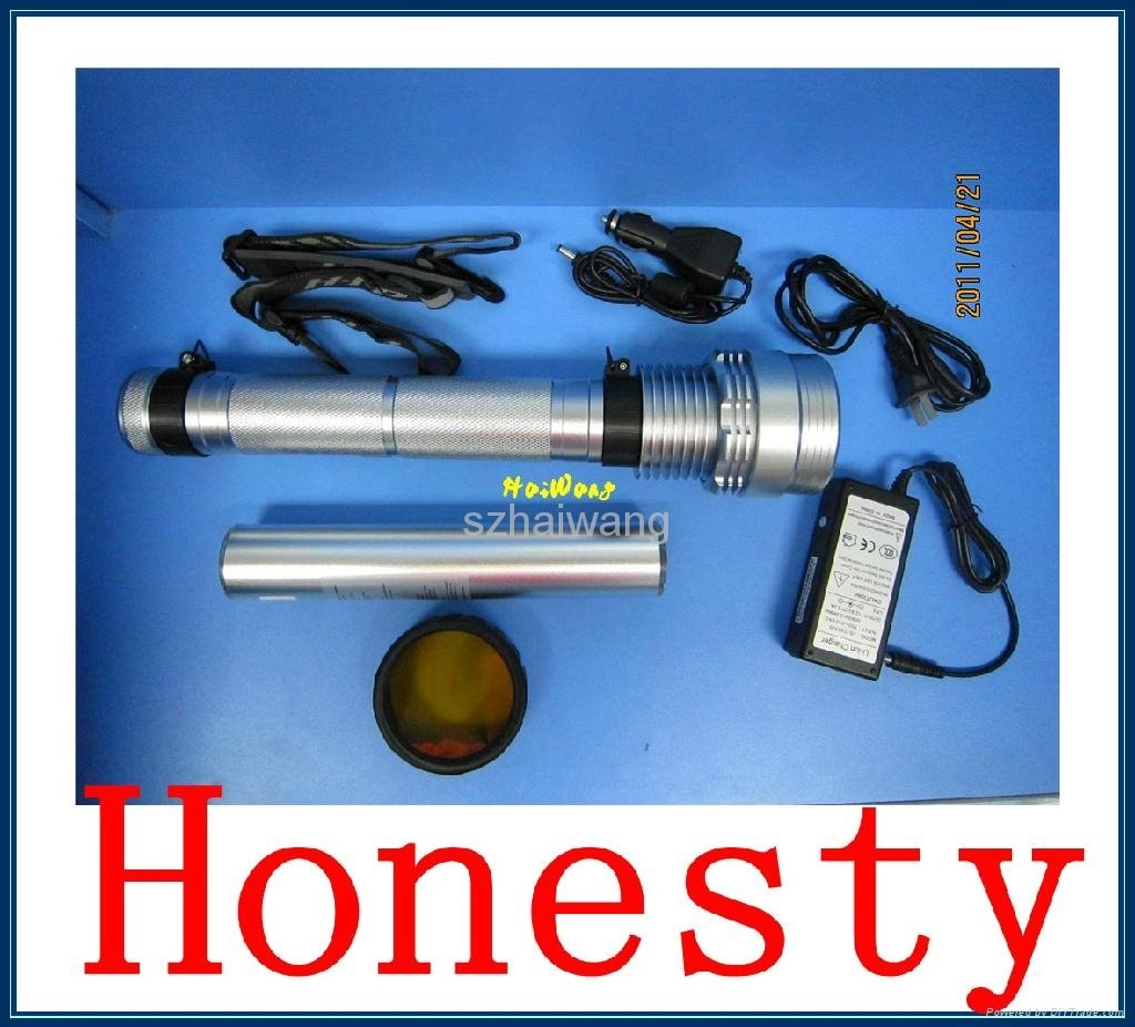 6000LM 65w HID Flashlight Torch 6600mah battery with SOS function