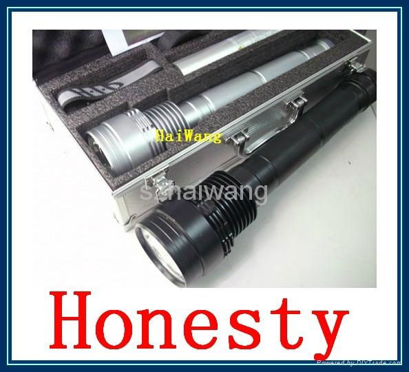 4500LM 50w HID Flashlight Torch 6600mah battery with SOS function