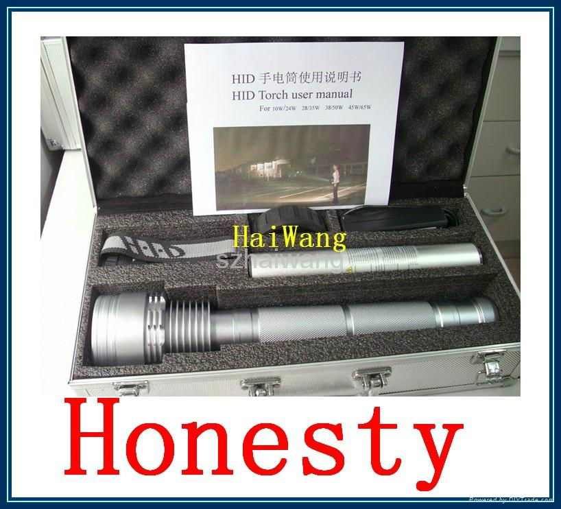 4500LM 50w HID Flashlight Torch 6600mah battery with SOS function 2