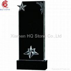 polished black granite headstones