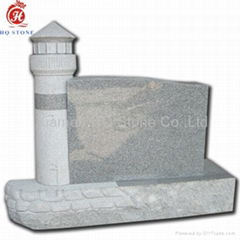 special design of granite monument with light house design