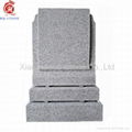Irish style grey granite headstone with
