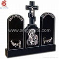 black granite retangular headstone 5