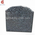 Irish style grey granite headstone with scroll shape 3