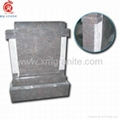 Irish style grey granite headstone with scroll shape 5