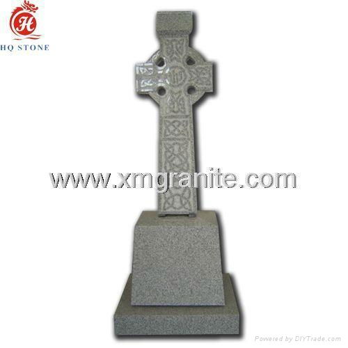 granite headstone with cross design  4