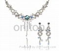 Necklace and earrings suit  1