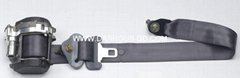safety belt with electro-control pre-loading device