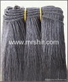 100% human remy hair weaving , machine swen,single drawn hair  2