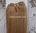 100% human remy hair weaving , machine swen,single drawn hair  3