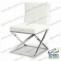 stainless steel dining chair