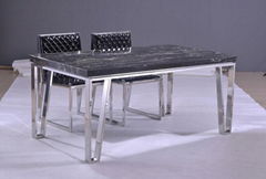 stainless steel dining table