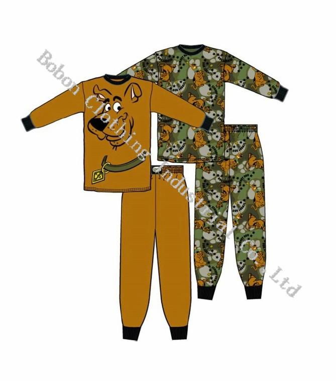 Kids Pajamas Cotton Two Set For One(CC40065LS)