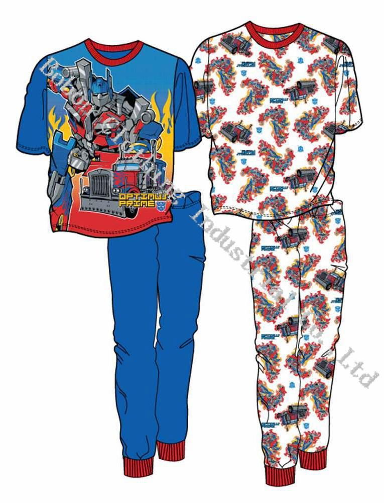 Boy's Pajamas Cotton Two Pcs Set Short Sleeve(CC4012SS) 4