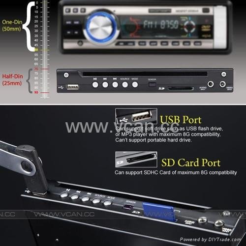 portable car DVD player with USB SD 2