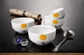 4pcs Fine bone china rice bowl set