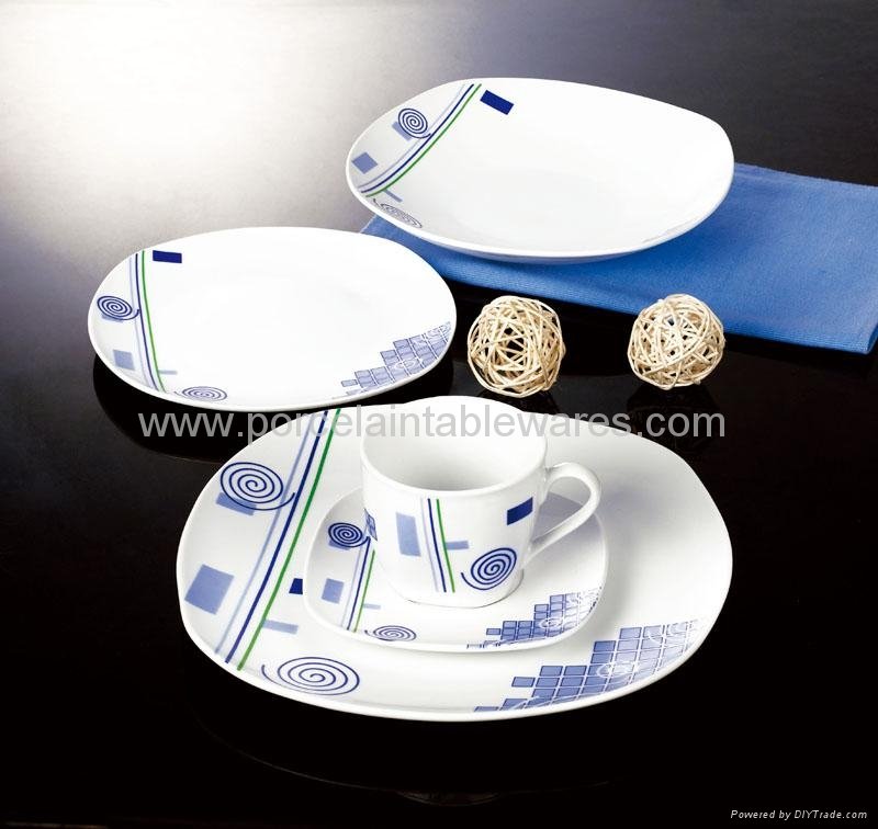 20pcs square porcelain plate 