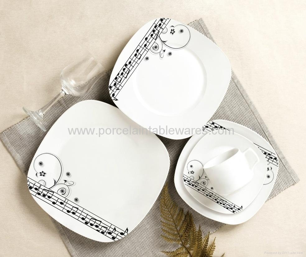 20pcs ceramic square tableware 3