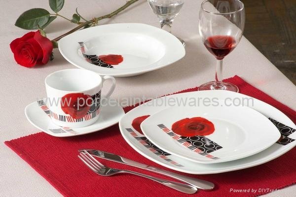 20pcs ceramic square tableware 4
