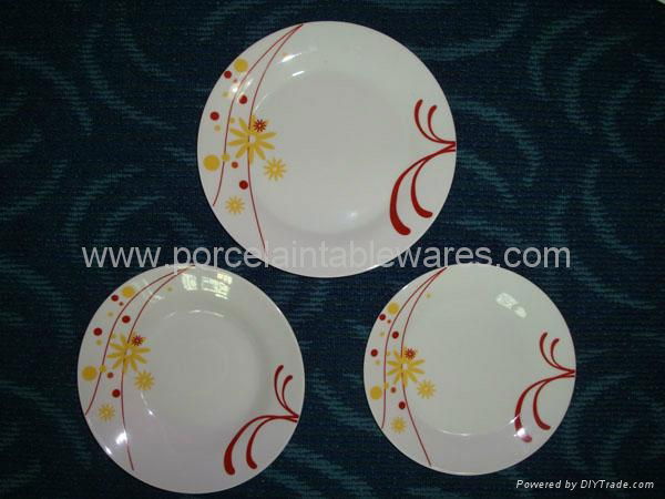 18pcs porcelain round dinner set 3