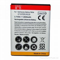 for Samsung Galaxy Note Gt-N7000 I9220 Battery Replacement 2600mAh