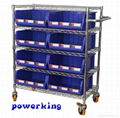 Custom wire shelving cart 1