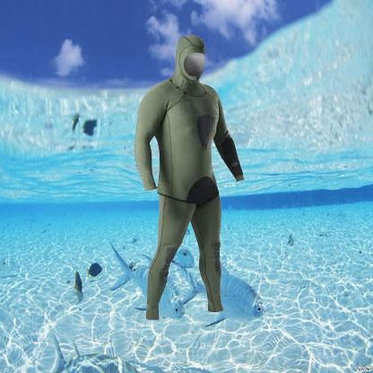 5mm camo spearfishing suits 4