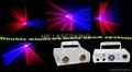 Double windows red and purple color laser beam show 1