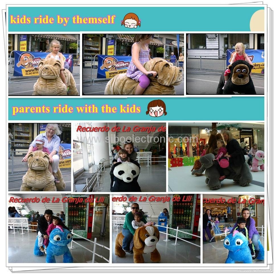 New Arrival plush zippy animal rides for kids in game lands 3