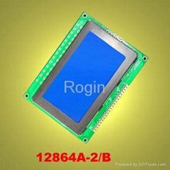 128x64 STN negative Transmissive Blue LCD