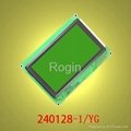  240x128 STN positive Transflective yellow green  LCD