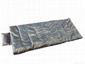 Envelop sleeping bag with pillow attached