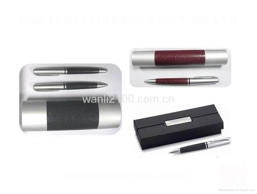 hot-selling leather ball pen/printing ballpoint pen 2
