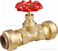 Push connect valve