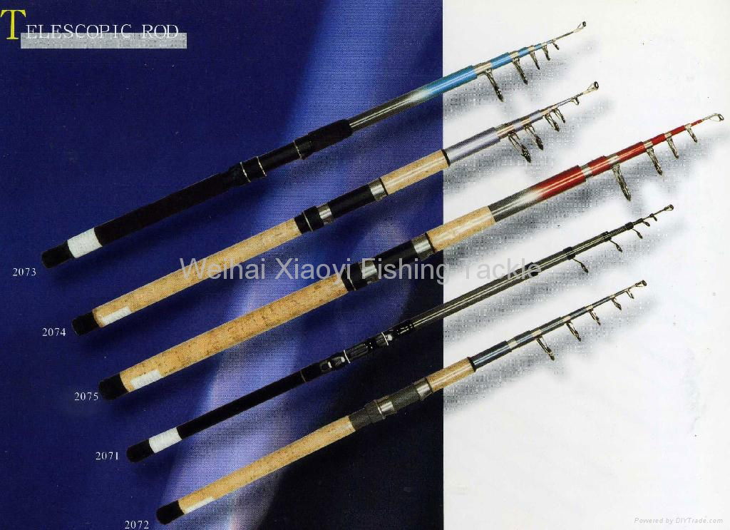 Telescopic fishing Rods with cork handle 1