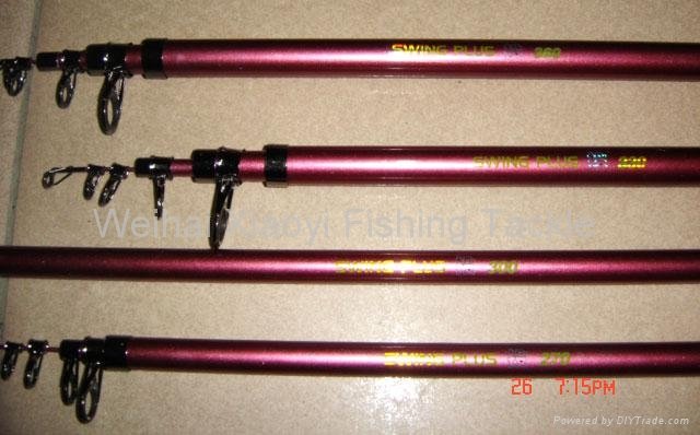 Telescopic Surf Rods with fast action