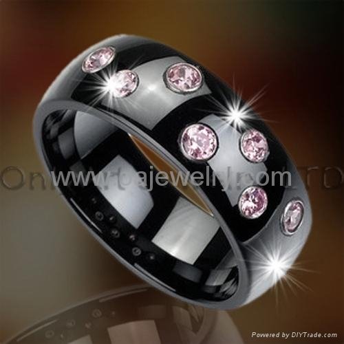 CZ 316l stainless steel jewelry ring for men
