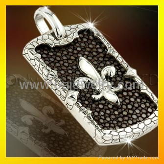 fashion silver 925 designer jewellery dog tag charm pendants 3