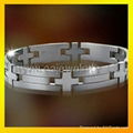 mens 316l stainless steel promise bracelet  jewellery with gold plated 3