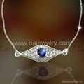 sell sterling silver necklace pendant with AAA cubic zircons, best quality 1