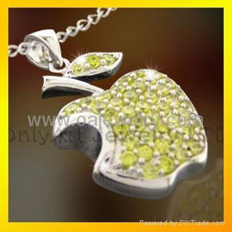 lady beautiful silver pendant charms jewelry 2