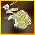 lady beautiful silver pendant charms jewelry 2