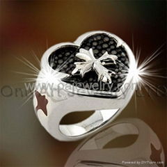 good quality fashion 925 solid silver ring with rhodium plated and CZ