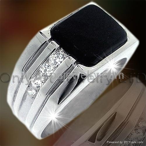 good quality fashion 925 solid silver ring with rhodium plated and CZ 4