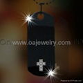 stocked mens dog tag stainless steel pendant 2