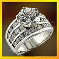 Newest 2012 quality pure 925 sterling silver solid rings fashionable jewelry 3