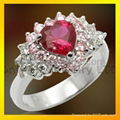 Newest 2012 quality pure 925 sterling silver solid rings fashionable jewelry 4